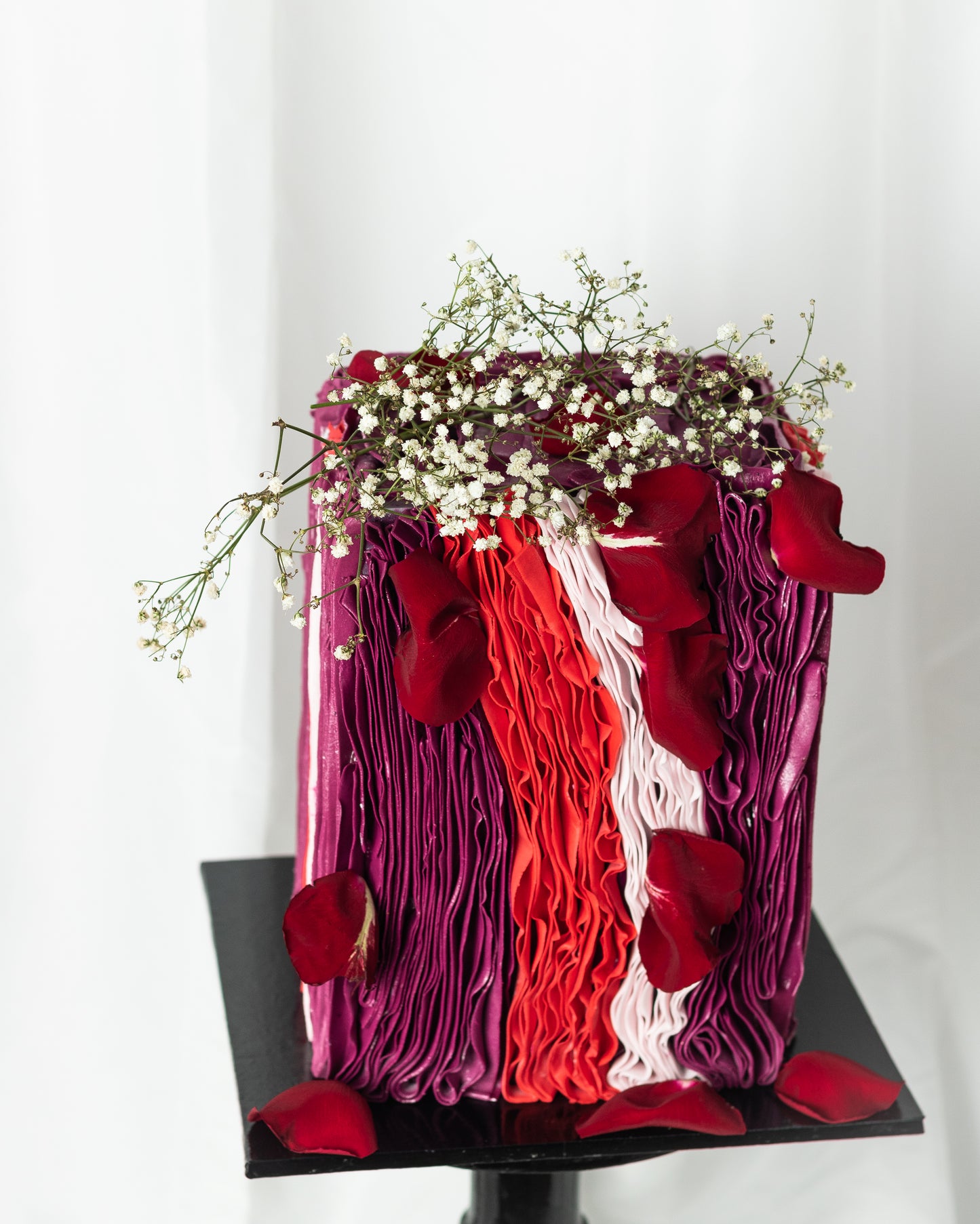 Crimson Ruffle Bloom