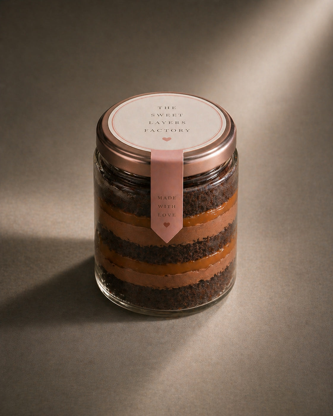 Chocolate cake jar from The Sweet Layers Factory