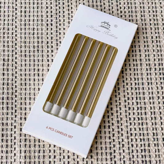 Gold Candles (Pack of  6)
