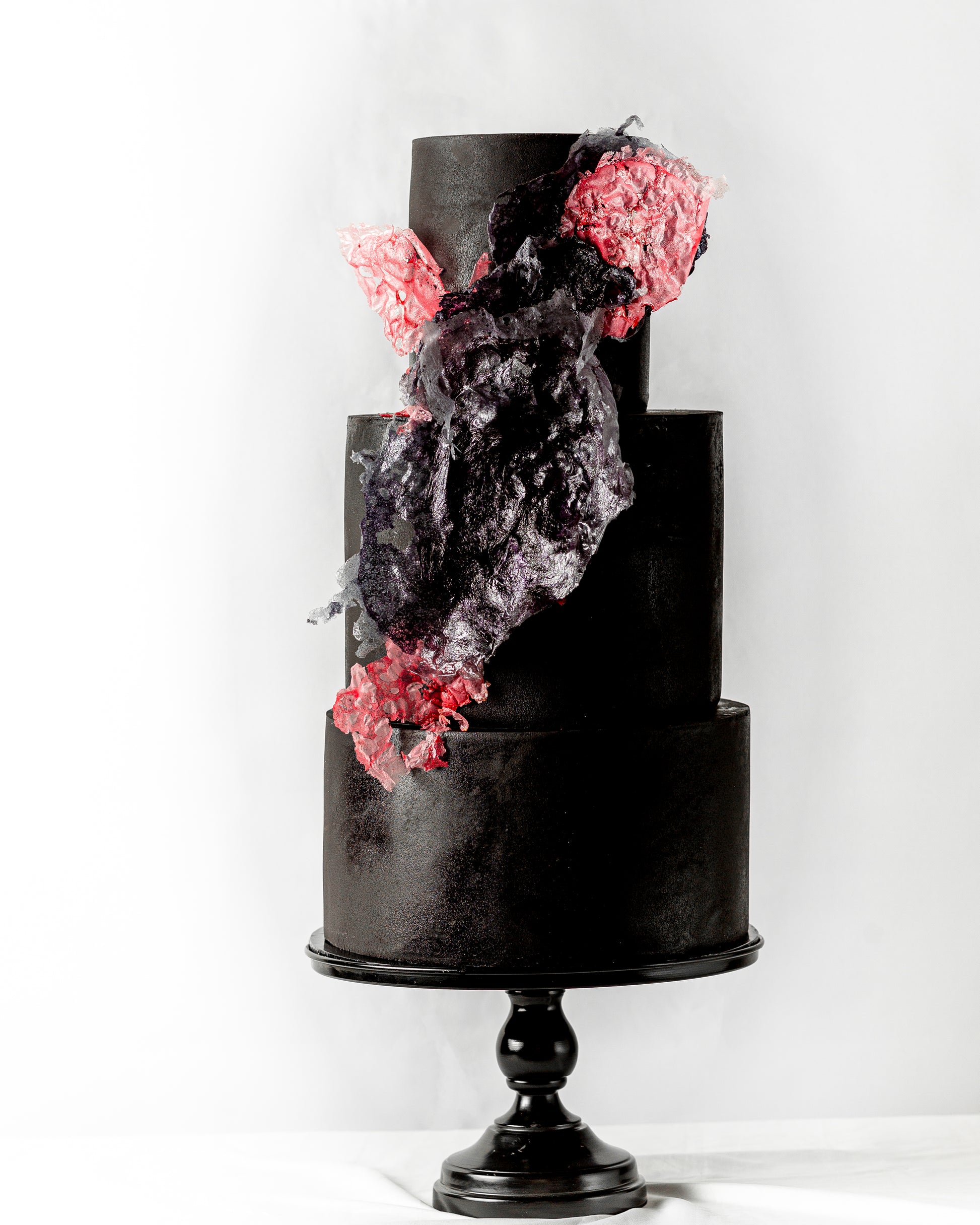 Midnight shatter birthday cake corporate engagement