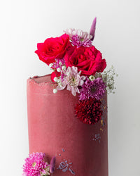 Petal rouge red statement cake cupcakes bakery in conroe
