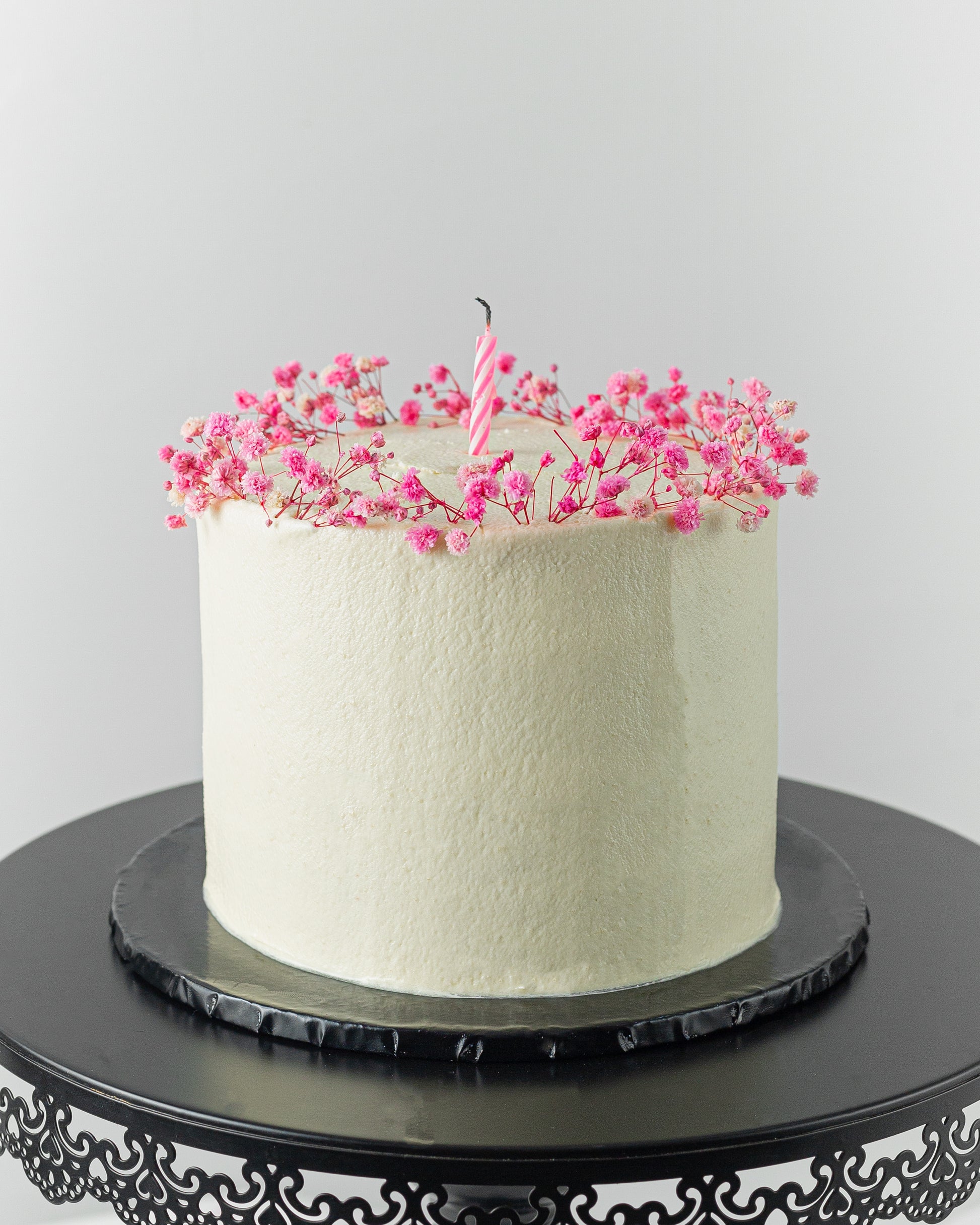 Pink bloom birthday cake just because custom cake cupcake