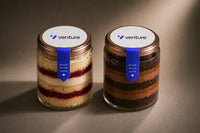 Custom branded corporate cake jars