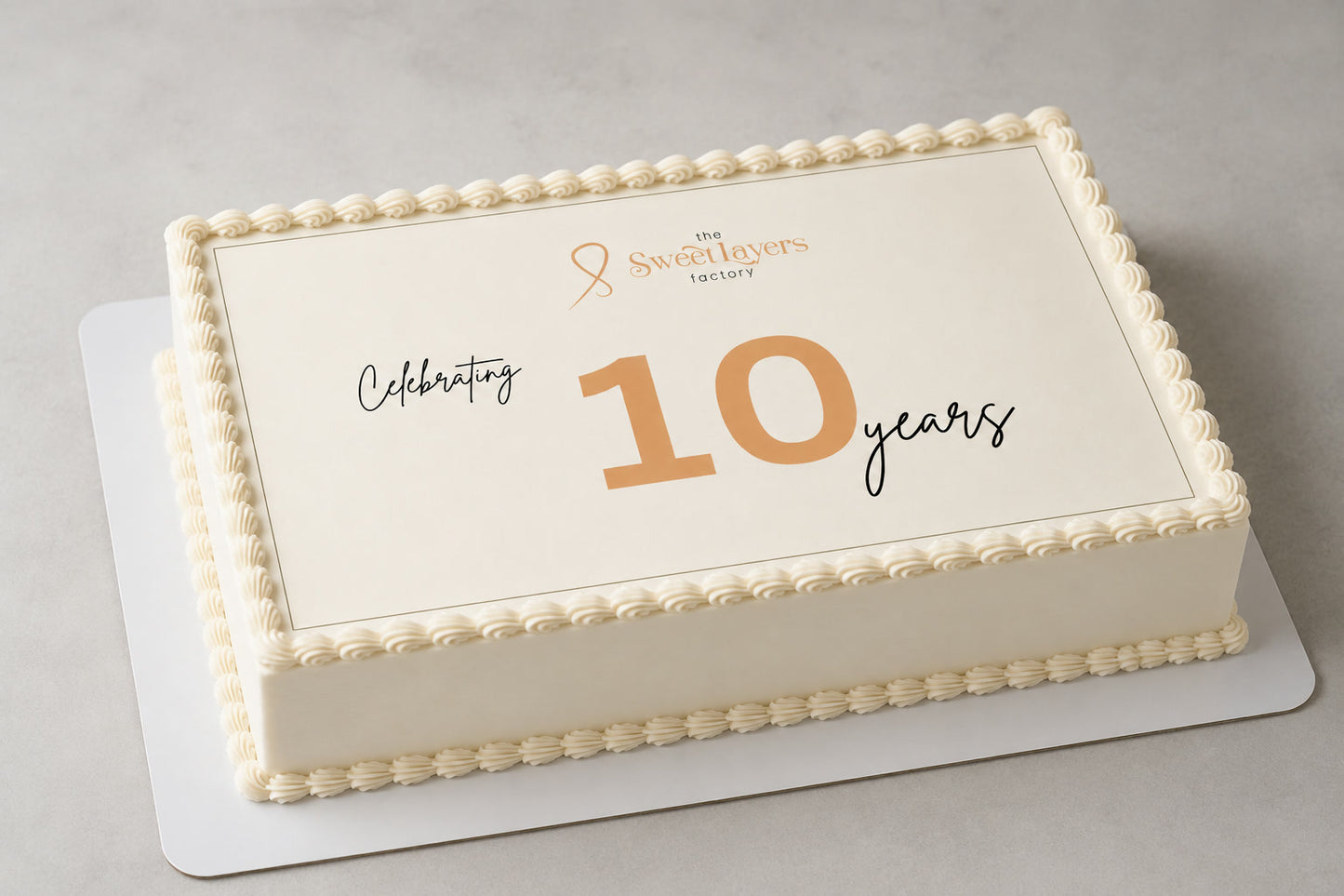 Custom anniversary sheet cake