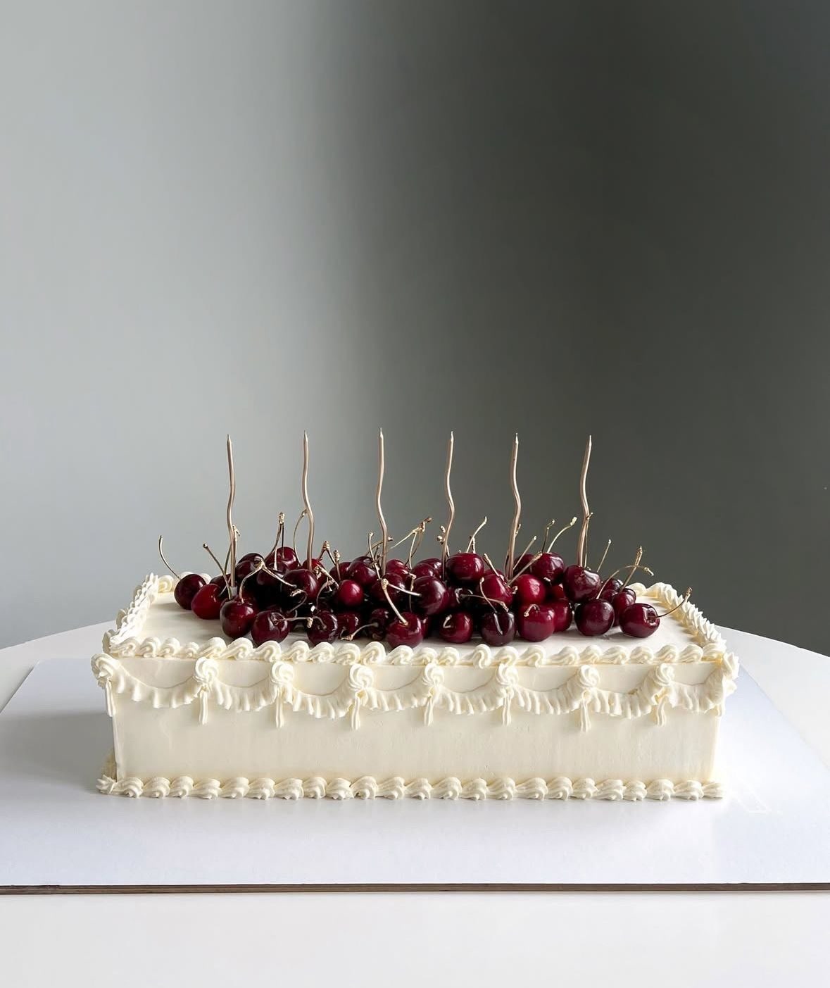 Sheet cake with cherries from The Sweet Layers Factory