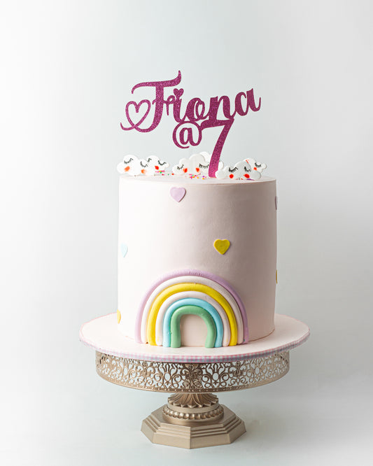 Peachy Rainbow Cake